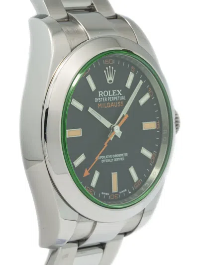 Pre-owned Rolex Stainless Steel Milgauss 40mm In Black