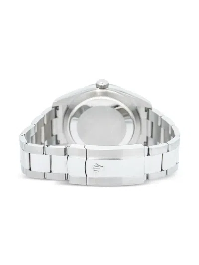 Pre-owned Rolex Stainless Steel Sky-dweller 42mm In Black