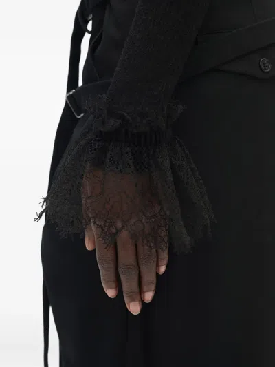 Ann Demeulemeester Lace-detail Top In Black