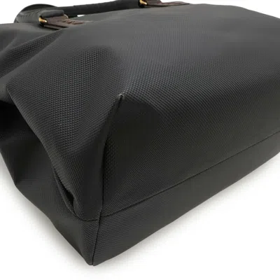 Pre-owned Bottega Veneta Black Dark Brown Pvc Leather Shoulder Bag Tote Bag () In Multi