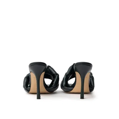 Bottega Veneta Green Intrecciato Lido Heeled Sandals In Green