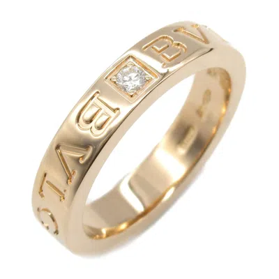 Pre-owned Bvlgari Clear Pink Gold (18k) Band Ring () In Transparent