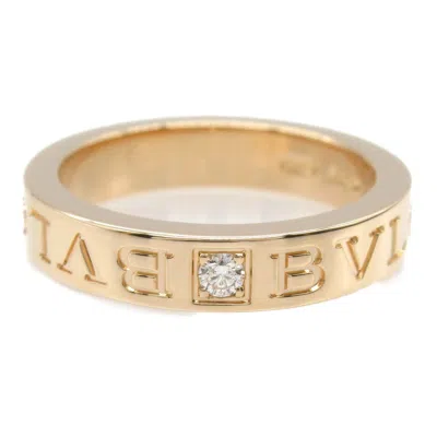 Pre-owned Bvlgari Clear Pink Gold (18k) Band Ring () In Transparent