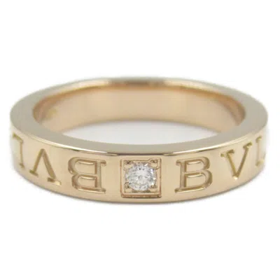 Pre-owned Bvlgari Clear Pink Gold (18k) Band Ring () In Transparent