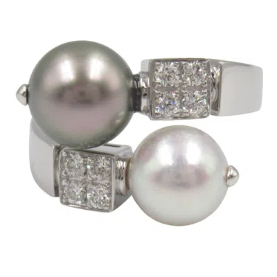 Pre-owned Bvlgari Clear White Band Ring ()