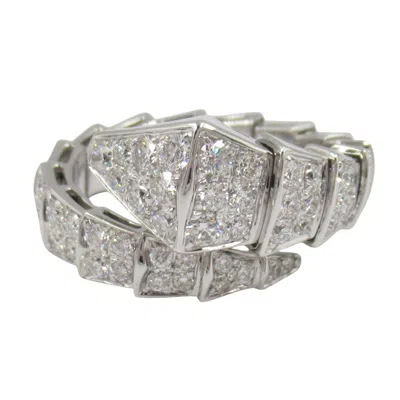 Pre-owned Bvlgari Clear White Gold (18k) Band Ring () In Transparent