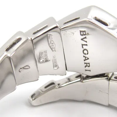 Pre-owned Bvlgari Clear White Gold (18k) Band Ring () In Transparent