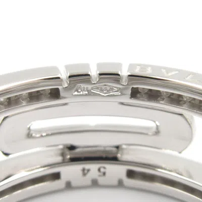 Pre-owned Bvlgari Clear White Gold (18k) Band Ring () In Transparent