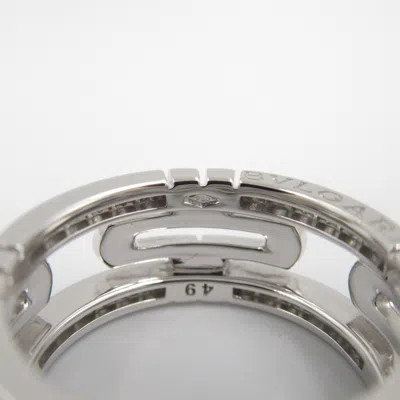 Pre-owned Bvlgari Clear White Gold (18k) Band Ring () In Transparent