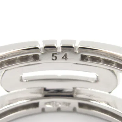 Pre-owned Bvlgari Clear White Gold (18k) Band Ring () In Transparent