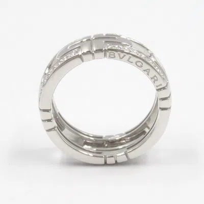 Pre-owned Bvlgari Clear White Gold (18k) Band Ring () In Transparent