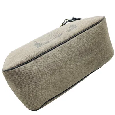 Pre-owned Bvlgari Collezione Black Brown Coated Canvas Leather Handbag Tote Bag () In Multi