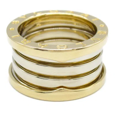 Pre-owned Bvlgari Gold Silver Yellow Gold (18k) White Gold (18k) Band Ring () In Multi