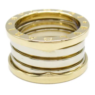 Pre-owned Bvlgari Gold Silver Yellow Gold (18k) White Gold (18k) Band Ring () In Multi