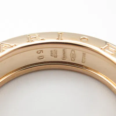 Pre-owned Bvlgari Gold Pink Gold (18k) Band Ring ()