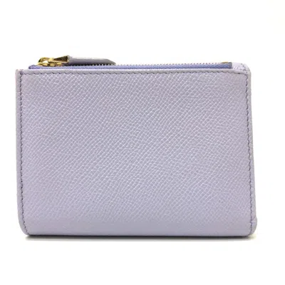 Pre-owned Bvlgari Purple Leather Wallet (tri-fold) ()