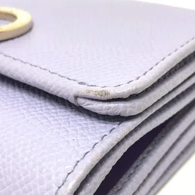 Pre-owned Bvlgari Purple Leather Wallet (tri-fold) ()