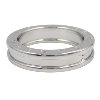 Pre-owned Bvlgari Silver White Gold (18k) Band Ring ()