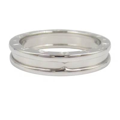 Pre-owned Bvlgari Silver White Gold (18k) Band Ring ()