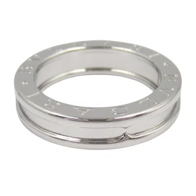 Pre-owned Bvlgari Silver White Gold (18k) Band Ring ()