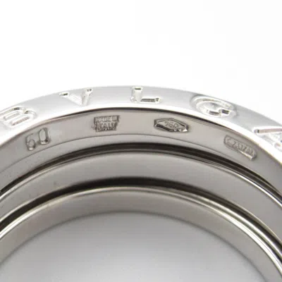 Pre-owned Bvlgari Silver White Gold (18k) Band Ring ()