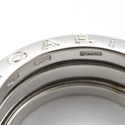 Pre-owned Bvlgari Silver White Gold (18k) Band Ring ()
