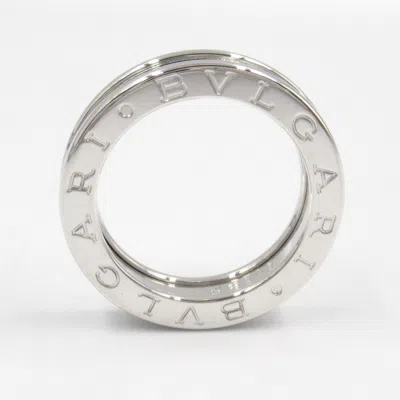 Pre-owned Bvlgari Silver White Gold (18k) Band Ring ()