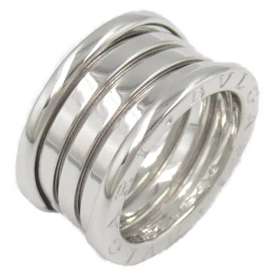 Pre-owned Bvlgari Silver White Gold (18k) Band Ring ()