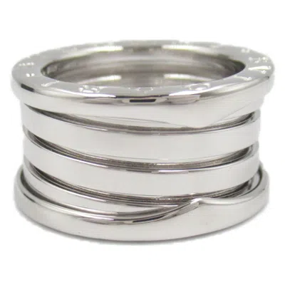 Pre-owned Bvlgari Silver White Gold (18k) Band Ring ()