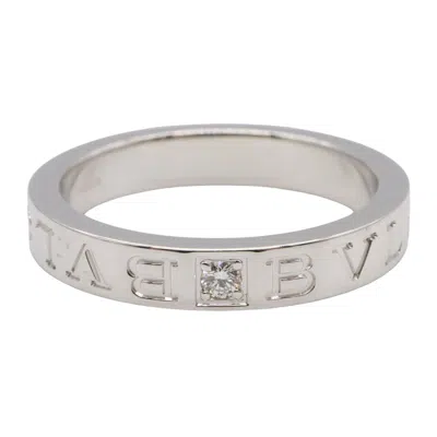 Pre-owned Bvlgari Silver White Gold (18k) Band Ring ()