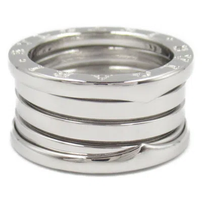Pre-owned Bvlgari Silver White Gold (18k) Band Ring ()