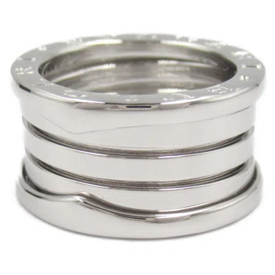 Pre-owned Bvlgari Silver White Gold (18k) Band Ring ()
