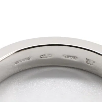 Pre-owned Bvlgari Silver White Gold (18k) Band Ring ()