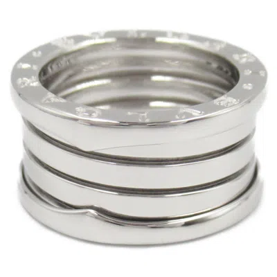 Pre-owned Bvlgari Silver White Gold (18k) Band Ring ()