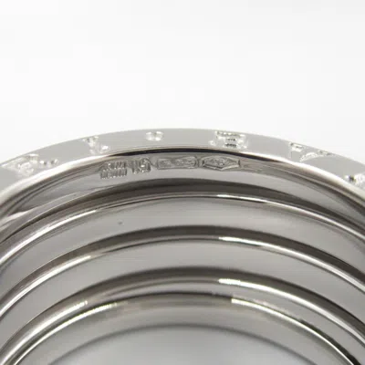 Pre-owned Bvlgari Silver White Gold (18k) Band Ring ()