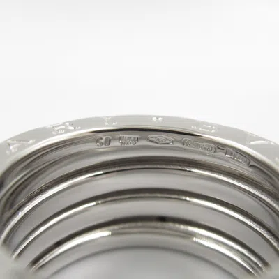 Pre-owned Bvlgari Silver White Gold (18k) Band Ring ()