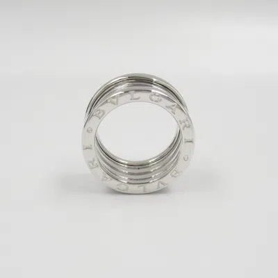 Pre-owned Bvlgari Silver White Gold (18k) Band Ring ()
