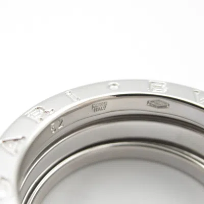 Pre-owned Bvlgari Silver White Gold (18k) Band Ring ()