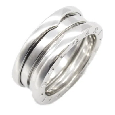 Pre-owned Bvlgari Silver White Gold (18k) Band Ring ()