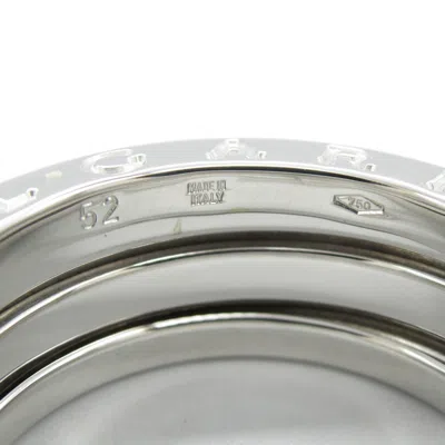 Pre-owned Bvlgari Silver White Gold (18k) Band Ring ()