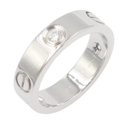 Pre-owned Cartier Clear White Gold (18k) Band Ring () In Transparent