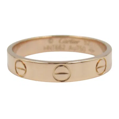 Pre-owned Cartier Gold Pink Gold (18k) Band Ring ()
