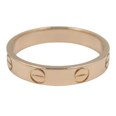 Pre-owned Cartier Gold Pink Gold (18k) Band Ring ()
