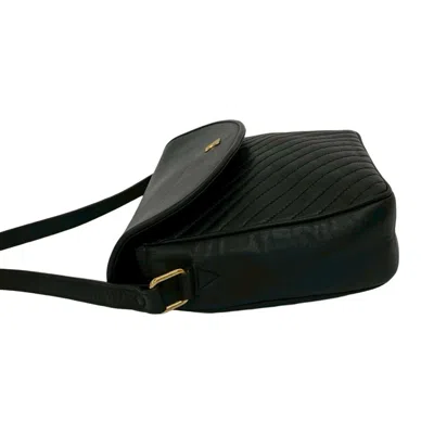 Pre-owned Celine Black Leather Pochette Shoulder Bag ()