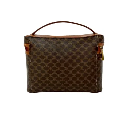 Pre-owned Celine Brown Leather Pvc Handbag Vanity Bag ()