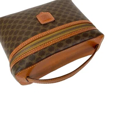Pre-owned Celine Brown Leather Pvc Handbag Vanity Bag ()