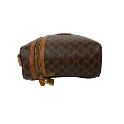 Pre-owned Celine Brown Leather Pvc Handbag Vanity Bag ()