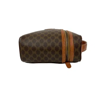 Pre-owned Celine Brown Leather Pvc Handbag Vanity Bag ()