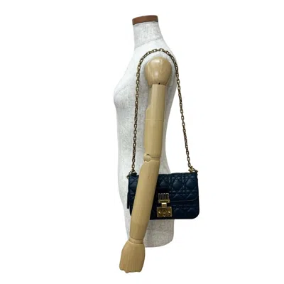 Pre-owned Dior Christian  Blue Leather Shoulder Bag ()