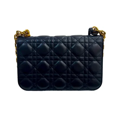 Pre-owned Dior Christian  Blue Leather Shoulder Bag ()